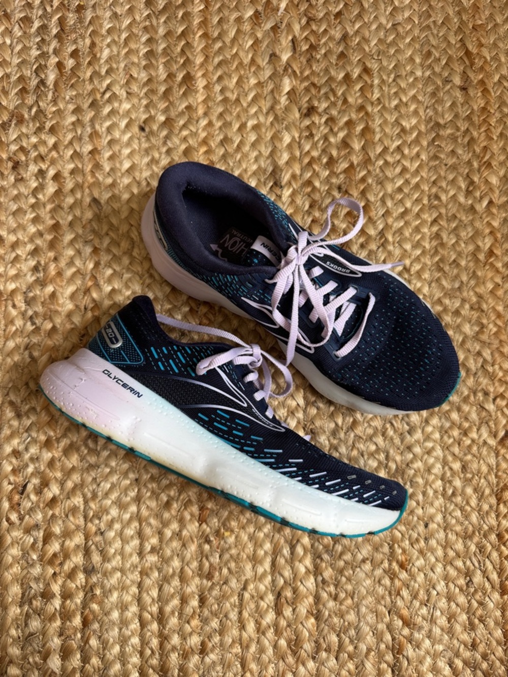 Brooks Glycerine 20 7.5 Peacoat Ocean Pastel Lilac Sneakers Running